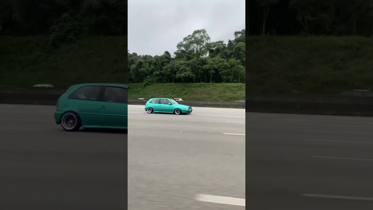 GOL G2 VERDE ESMERALDA STANCE SUSPENSÃO A AR TURBO NA RODAGEM 