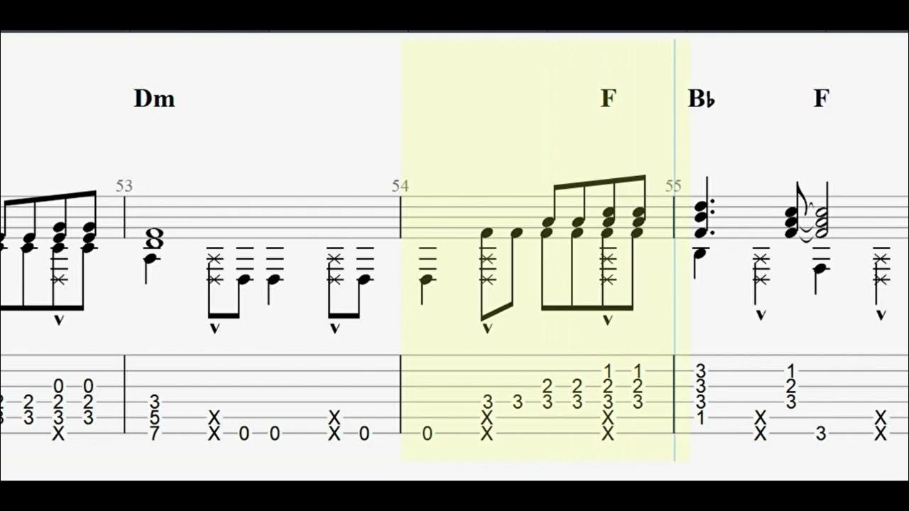 Simon and Garfunkel The Sound of Silence full tablature/sheet music for solo fingerstyle guitar