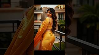 Yellow Colour Chifon Saree Design #shorts #shortsfeed #trending #viralvideo #saree #ai #aiart