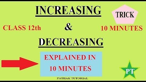 Increasing and Decreasing Functions (Application of Derivative) | CBSE 12 Maths NCERT