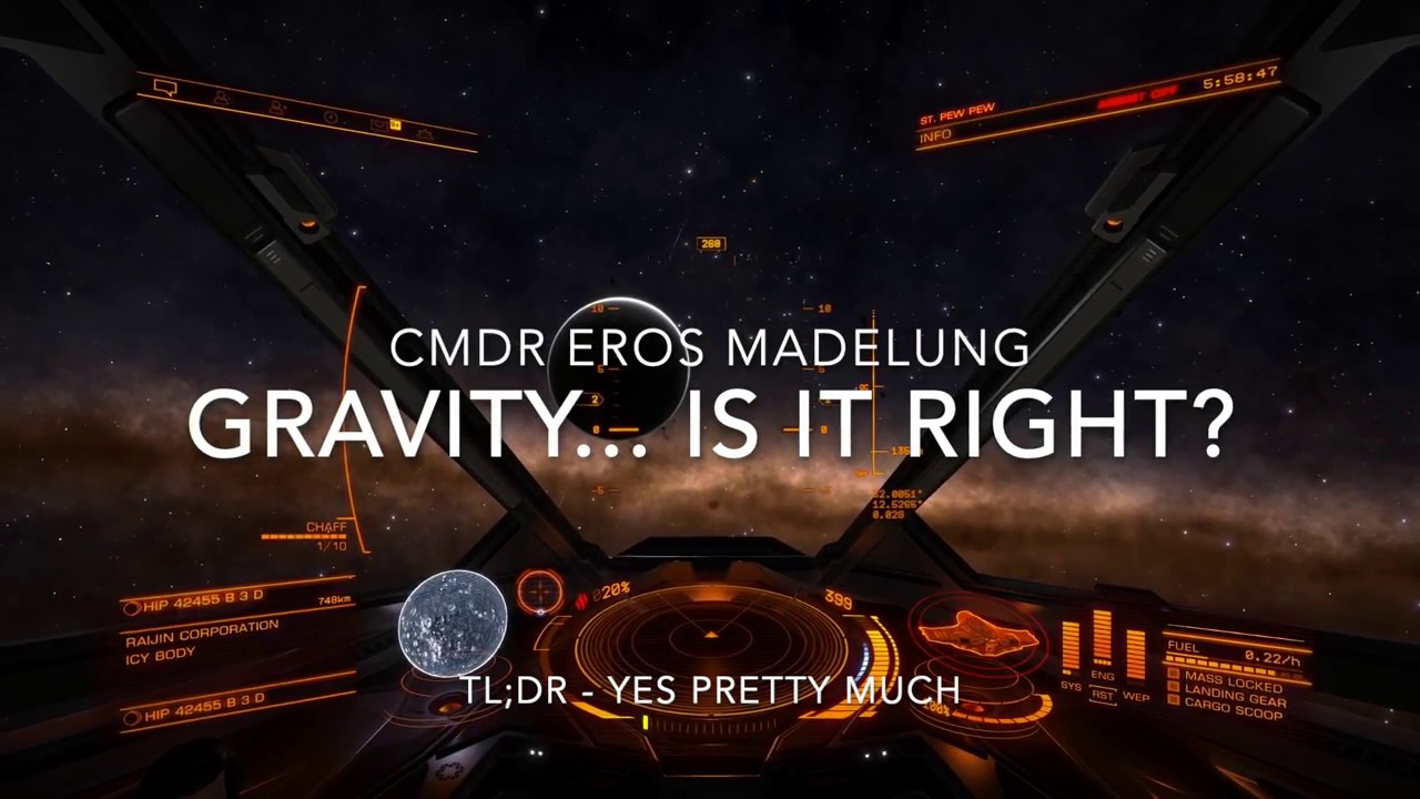 Elite Dangerous - Orbits and  Gravity