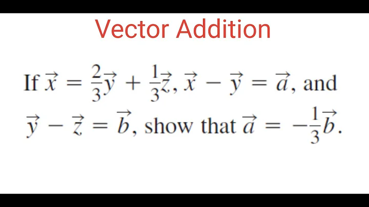 SHOW THAT Vectors a = (-1/3)b - DayDayNews