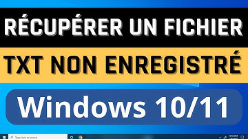 Comment Récupérer Un Fichier Bloc Note (Txt) Non Enregistré Ou Supprimé Sur Windows 10/11 ?