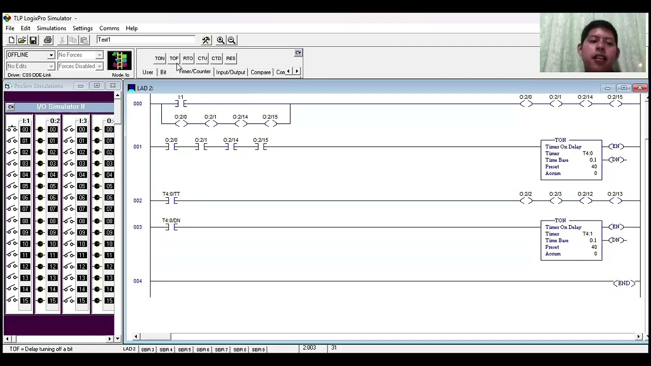 CONEXION DE 15 FOCOS EN EL PROGRAMA LOGIXPRO