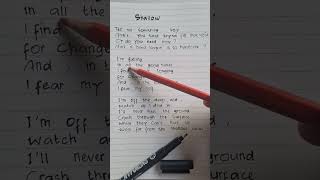 Shallow lyrics by Lady Gaga &amp; Bradley Cooper #shortsviral #handwriting #lyrics #song #love #music
