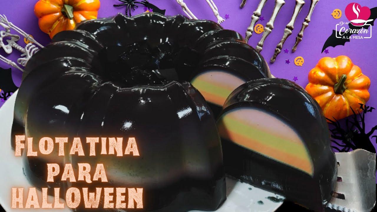 👻 Cómo hacer GELATINA para HALLOWEEN | Gelatina FLOTATINA para Halloween