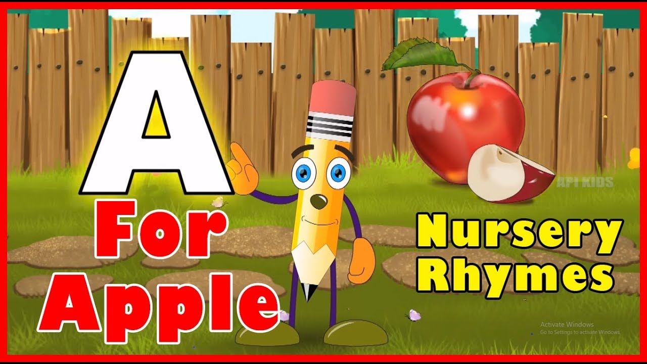 A For Apple A For Apple B For Ball C For Cat D For Dog Song By Api Kids Preschool Videos Abcd Youtube
