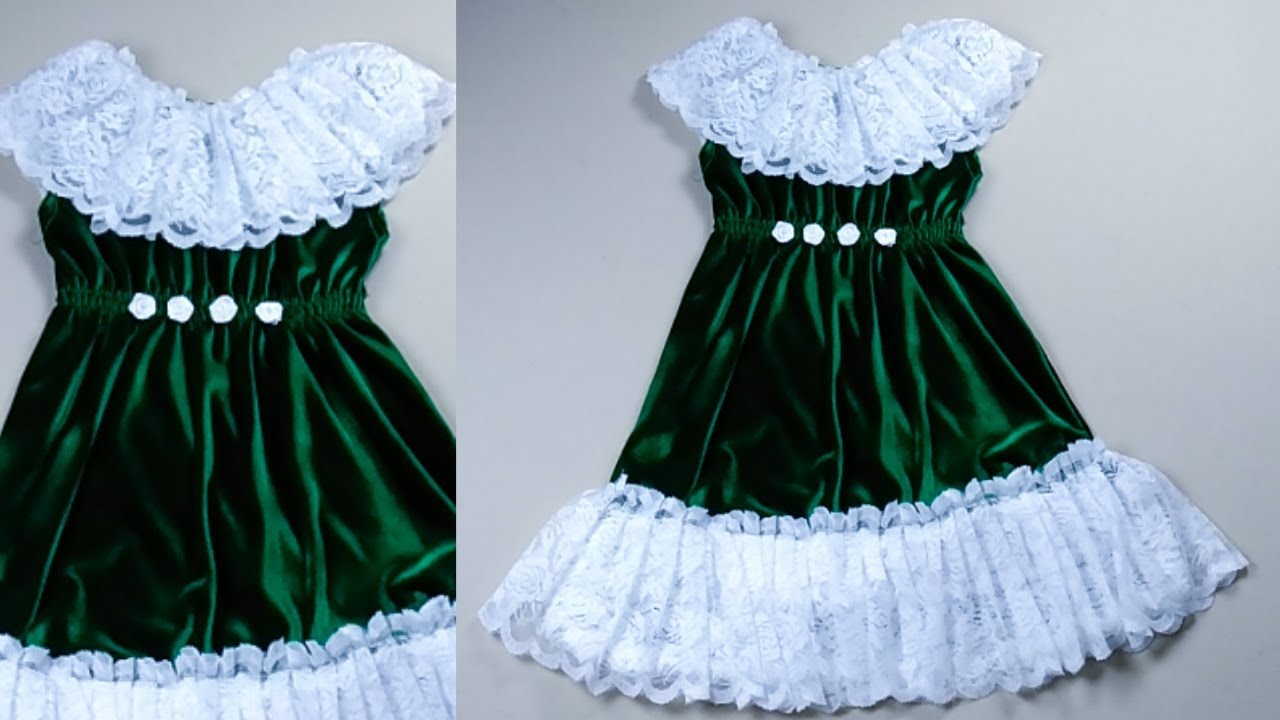 اسهل تحويل متر قماش الى فستان بنوته رهيب لايفوتك