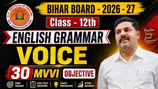 12th | VOICE MCQ | English Grammar | BSEB - 2027 | By - K.K Giri | #bseb2027
