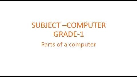 Grade - 1 Computer Chapter - 3 (Part - 1)