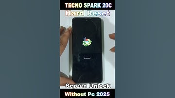 Tecno Spark 20C Hard Reset 2025 / Forgot Password / Screen Unlock 🔓 Pin Pattern Password  Unlock🔓