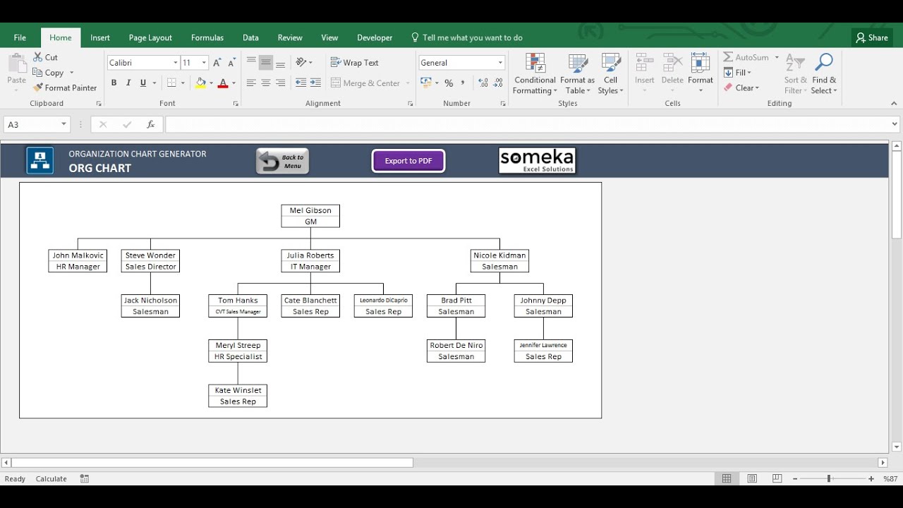 Excel To Org Chart Generator