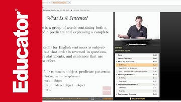 "Sentence Types" | English Grammar with Educator.com