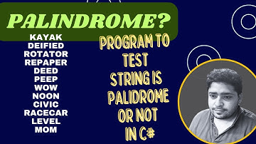 C# Tutorial: Checking Palindromes - Learn How to Verify if a String is a Palindrome | #csharp