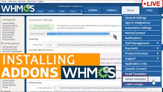 [🔴live] how to install or activate addons in whmcs?