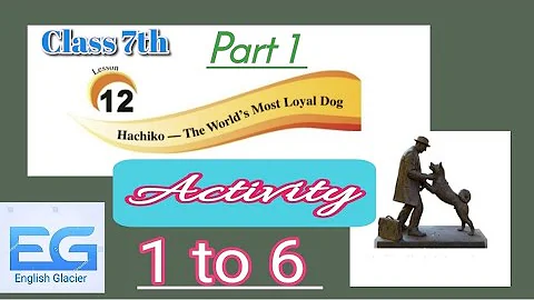 Hachiko - The World's Most Loyal Dog, English Lesson 12,Class 7, PSEB, Part 1, Activity 1 to 6