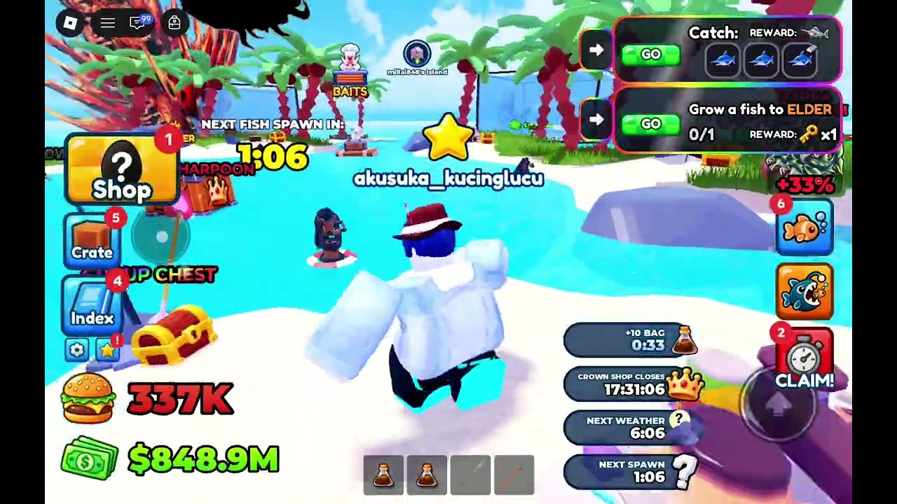 Harpoon a Fish fishing-session footage