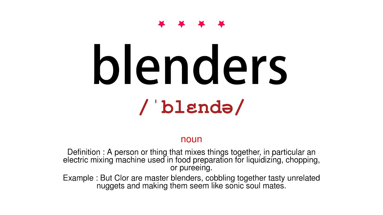 How to pronounce blenders Vocab Today YouTube