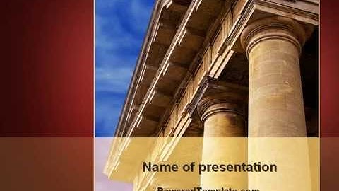 Classic Greece Portico PowerPoint Template by PoweredTemplate.com