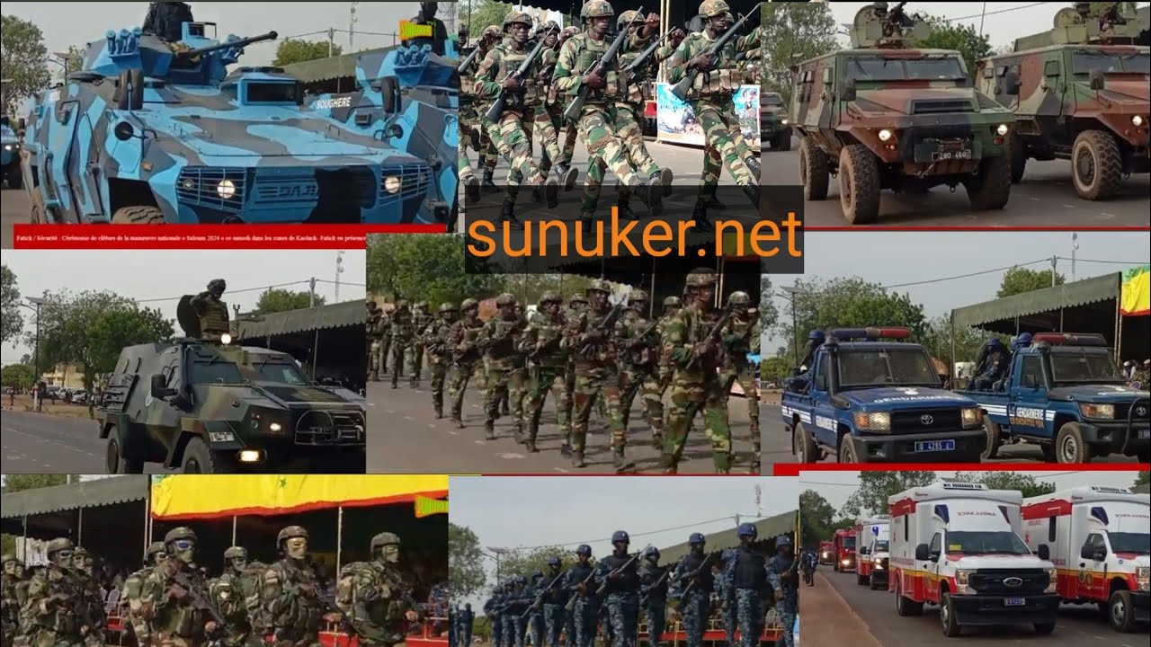 Fatick /  Sécurité :  Cérémonie de clôture  de la manœuvre nationale « Saloum 2024 » défilé mili..