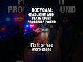 BODYCAM: Headlight and Plate Light Problems Found