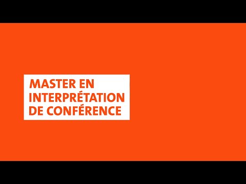 Master en interprétation de conférence