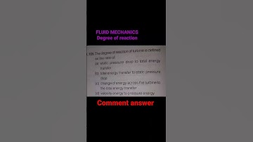 fluid mechanics previous year question Degree of reaction ossc je LMRC civil pyq ssc je 2023 mcq