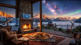 🌠 Meteor Shower at the Alpine Observatory Cabin 🌲 | Relaxing Alpine & Nordic Music (5 Hours) screenshot 5