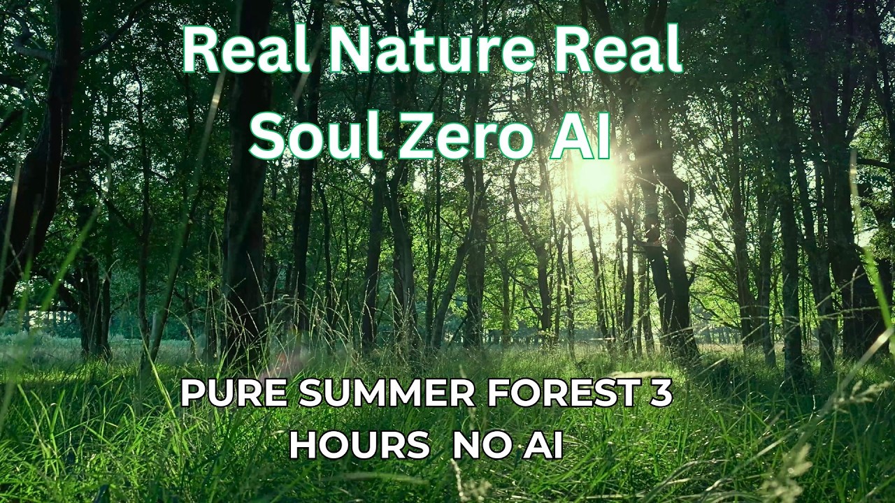 Deep Forest Immersion🌳: 3-Hour Sunlight & Birds Ambience (Zero AI, Pure Sound)