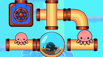 Save fish game rescue mobile game fishdom android gameplay pull the pin