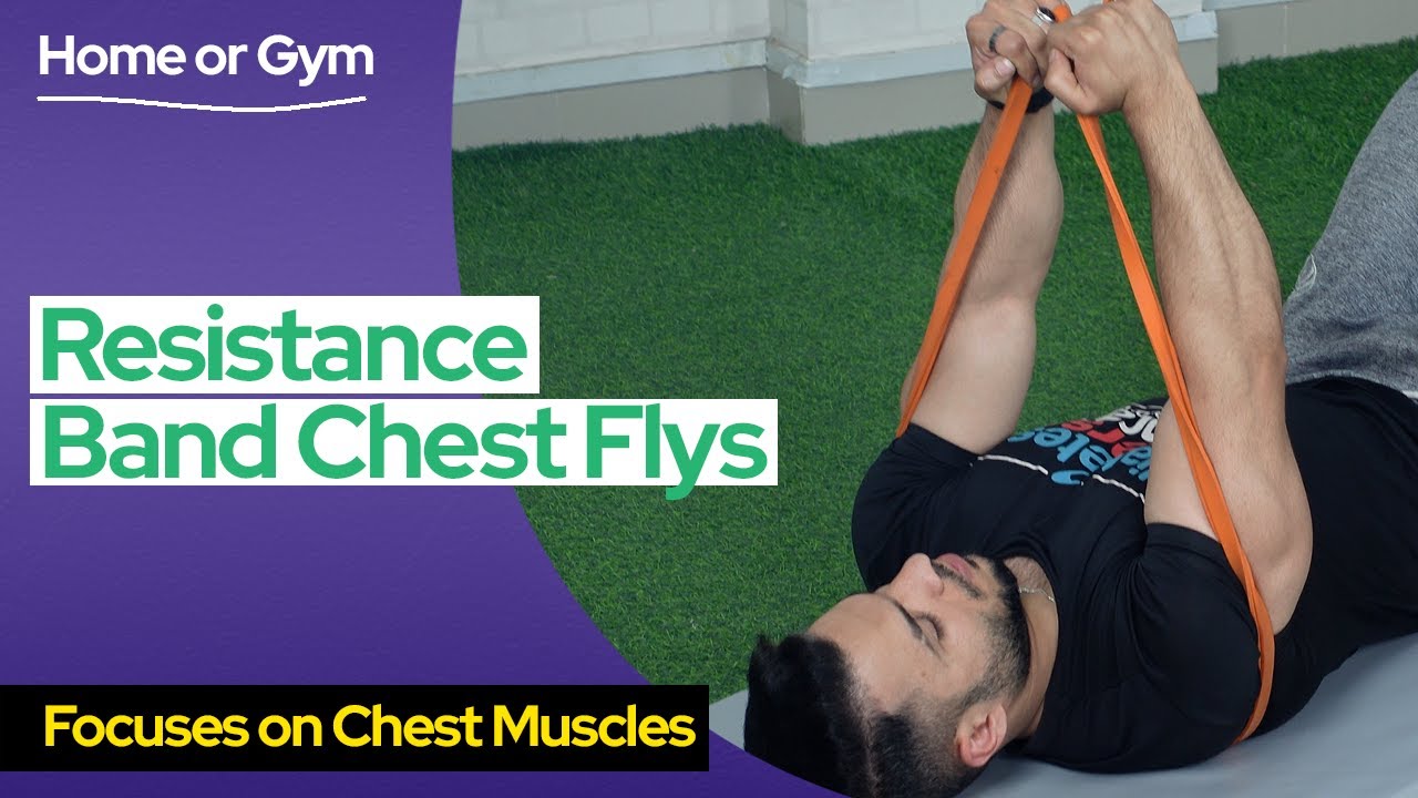 Resistance Band Chest Fly Chest Exercise At Home with Band Build A
