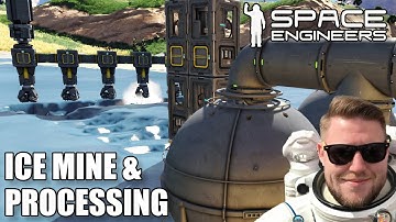 Building an ice mine and hydrogen processing facility as a German Engineer - Space Engineers E19
