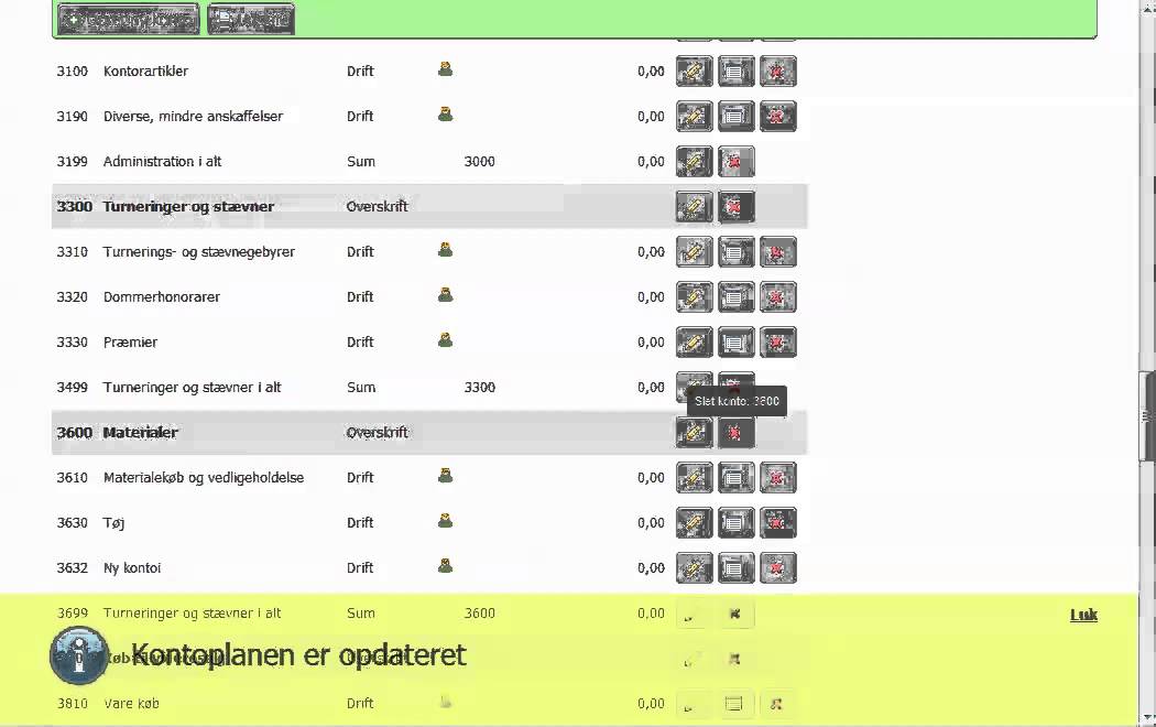 Kontoplan og Systemkonti
