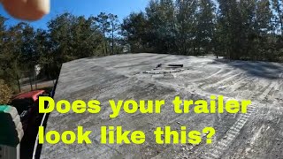 Fix holes in your mobile home roof with the sheet metal screws and Cool Seal