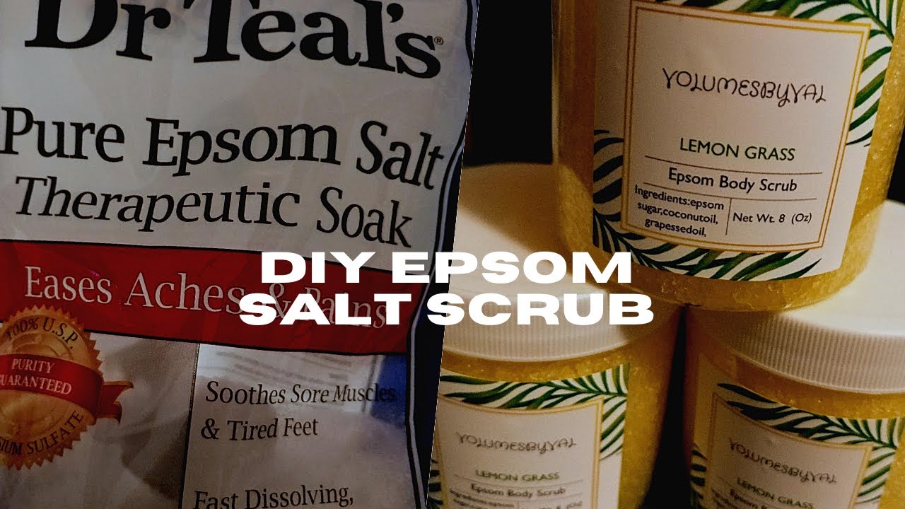 DIY How to make Epsom Salt Body Scrub YouTube