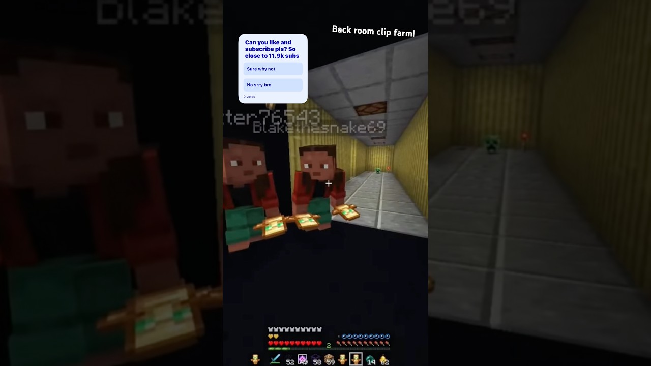 Viewer Tps me to a BackRooms Clip farm! #foryou #minecraft #gaming #shorts #fyp #foryou #donutsmp