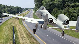 The Extreme Process of Landing a US A-10 in Middle of the Highway