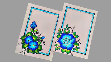 Easy Border Design For School Project/File Decoration Ideas/Border Decoration ideas In A4sheet