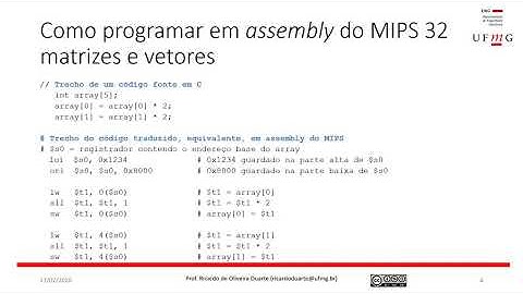 video 33 – Como programar em assembly do MIPS32   arrays