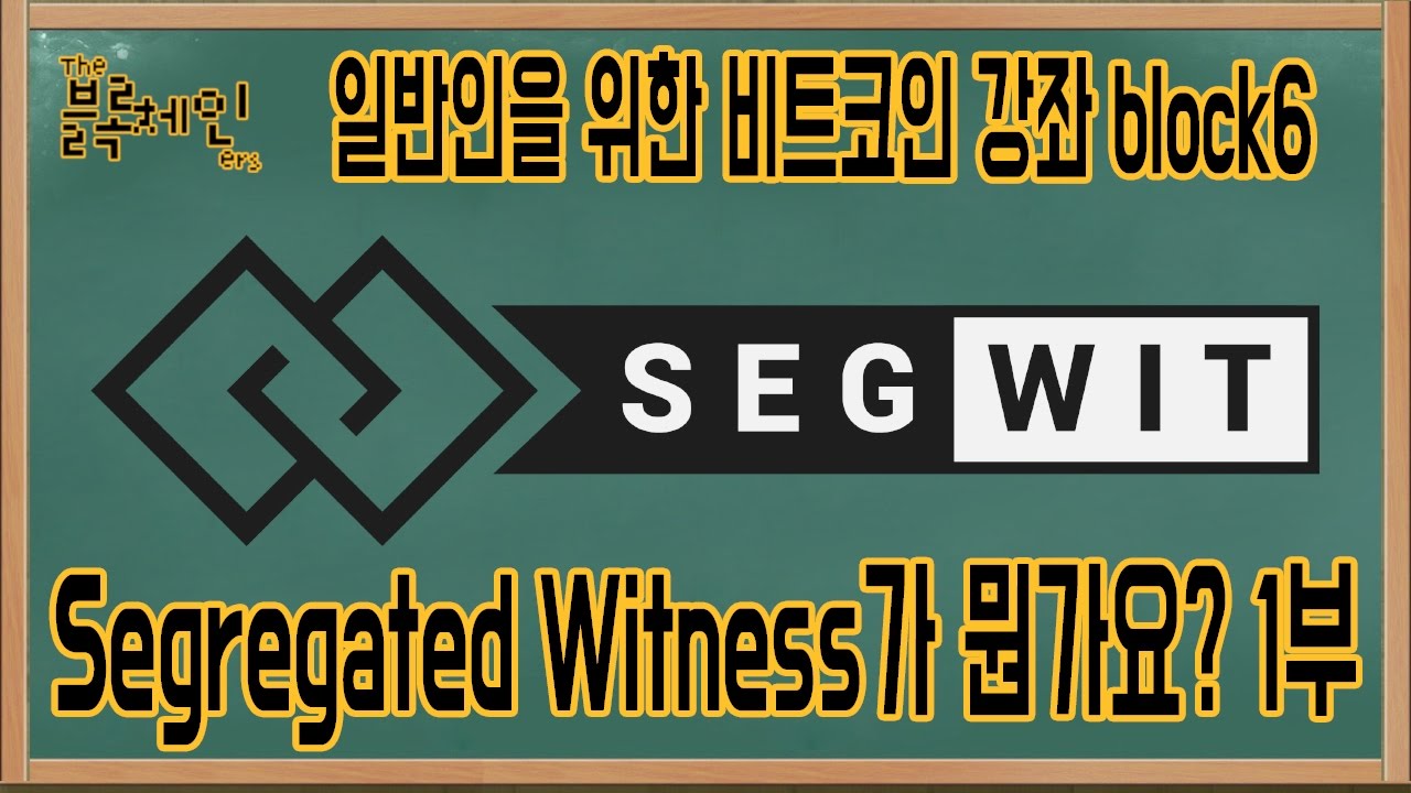세그윗(Segregated Witness)이 뭔가요? 1부 | 일반인을 위한 비트코인 강좌 block6