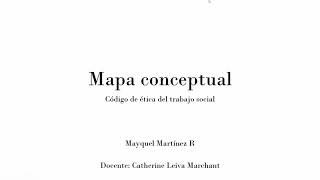 Mapa conceptual Ética del trabajo social