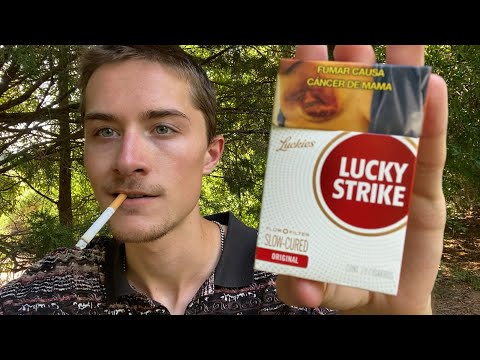 Smoking a Lucky Strike Click & Mix Flavored Cigarette - Review 