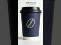 Indigo Coffee Bean Icon Double Wall Paper Cups 8oz 12oz 16oz Options - Elite Custom Brand