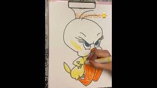 Tweety Bird Color Page 🐥 #tweetybird #colorpage