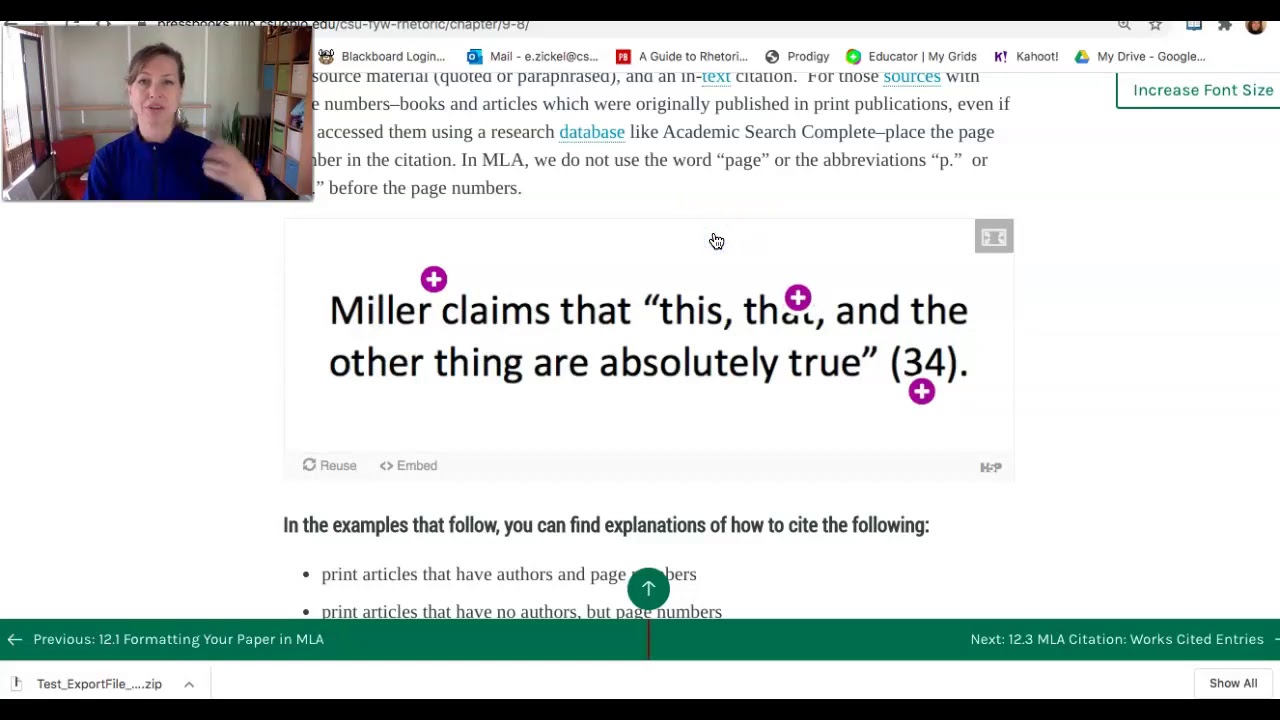 In text citations paper 1 YouTube