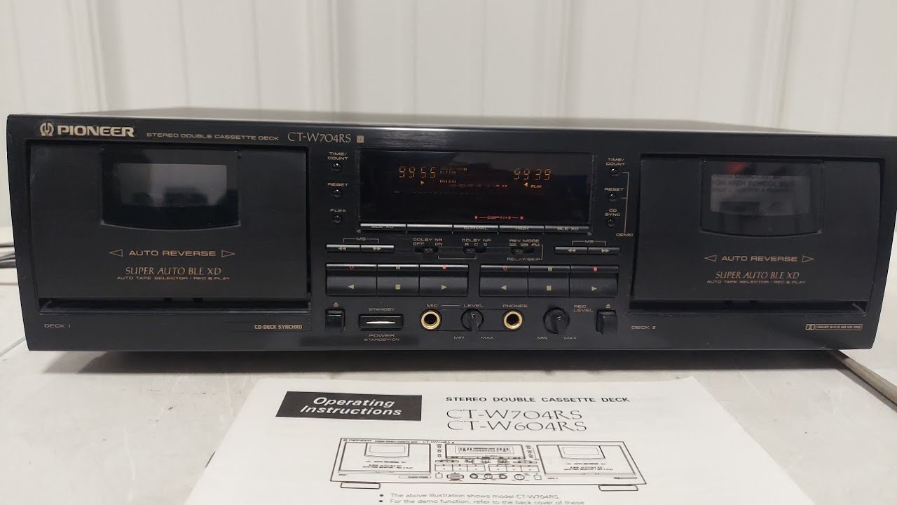 Pioneer Deck Cassette Player CT-W704RS - YouTube
