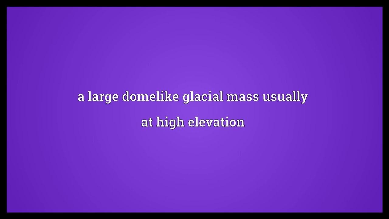 Ice cap Meaning YouTube