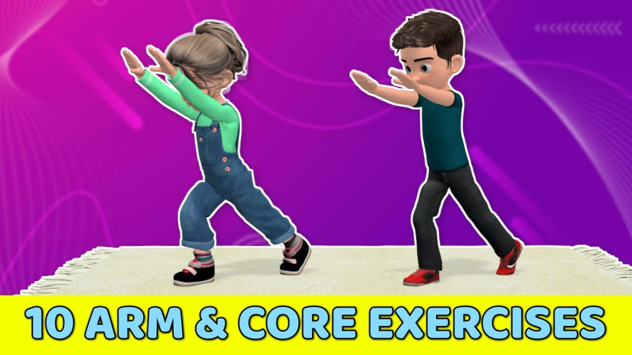 10 STRENGTH ARM & CORE EXERCISES FOR KIDS - YouTube