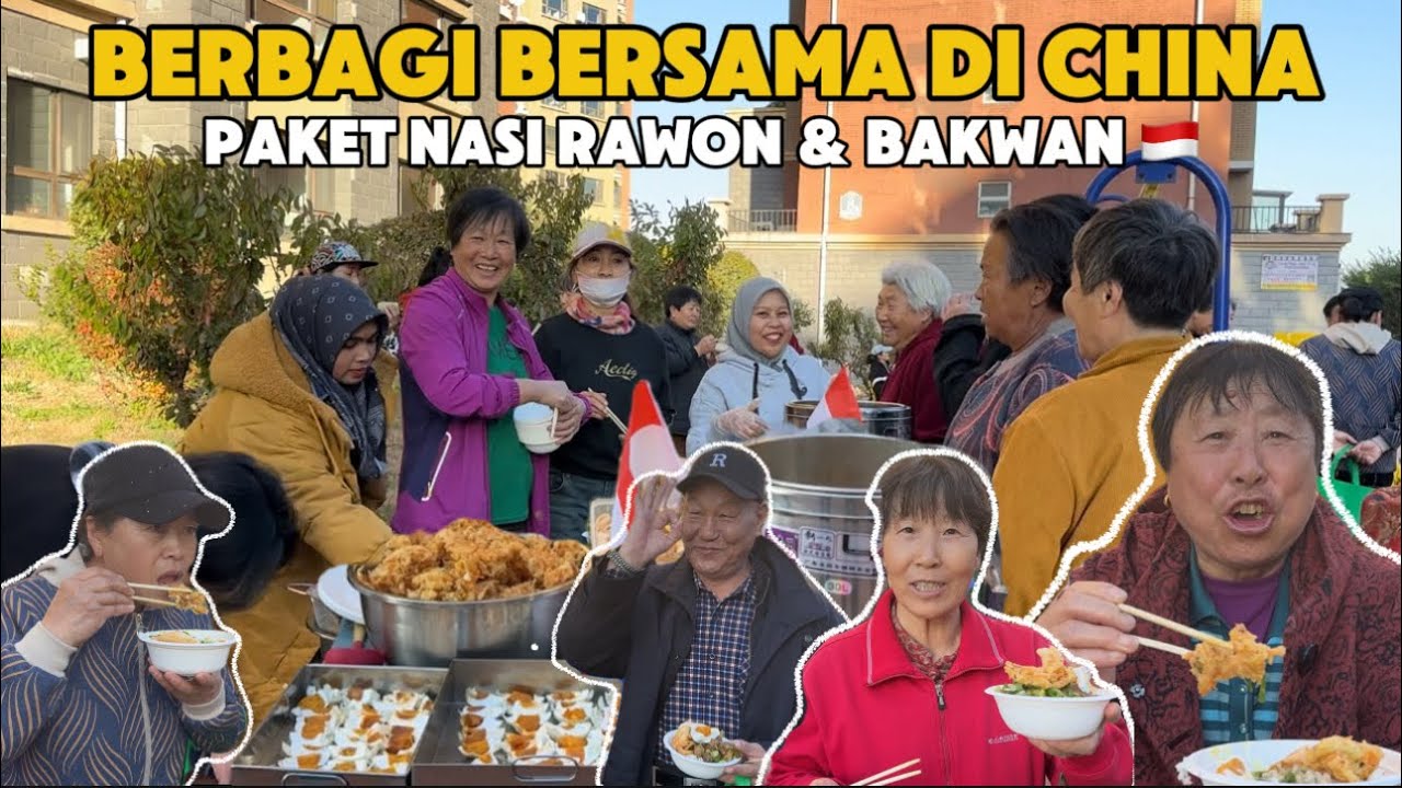 BERBAGI RAWON INDONESIA GRATIS DI CHINA‼️TERNYATA BEGINI REAKSI WARGA CHINA MAKAN RAWON 😍