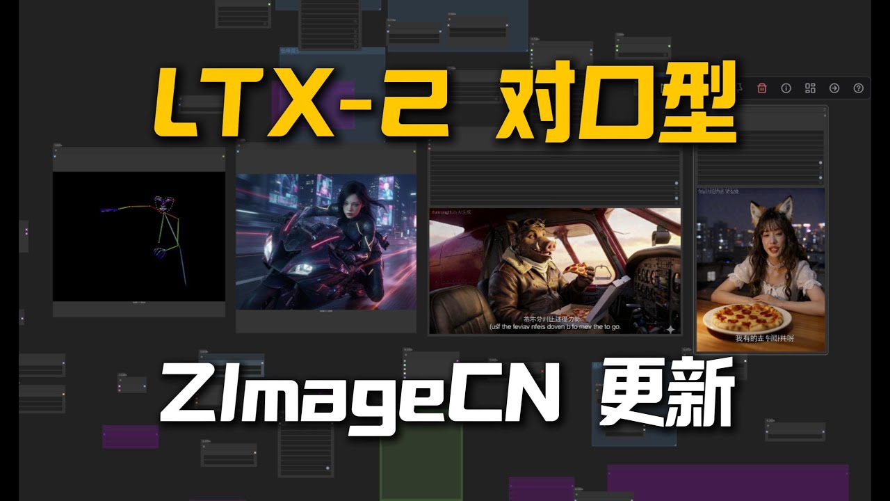 LTX-2 音频驱动对口型数字人工作流,Z-Image-ControlNet2601局部重绘升级,Tile 放大实测对比